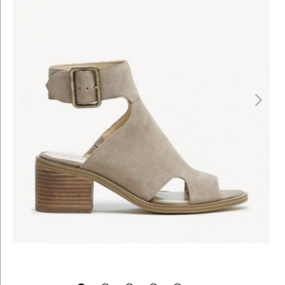 Block Heel Sandals REAL SUEDE